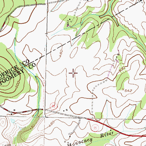 Topographic Map of Comus Sugarloaf, MD