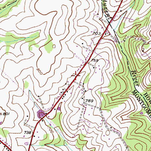 Topographic Map of Damascus Church of God, MD