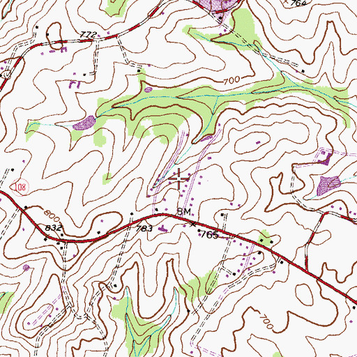Topographic Map of Damascus Valley Estates, MD