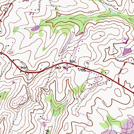 Topographic Map of First Baptist Church, MD