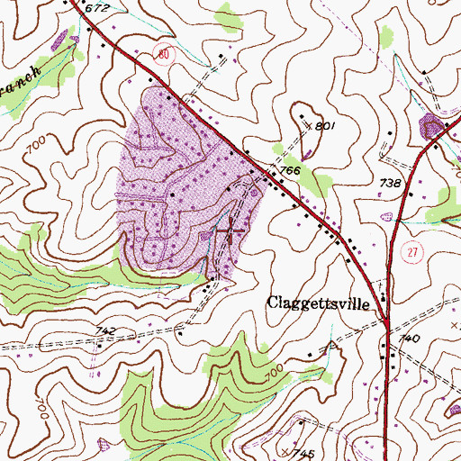 Topographic Map of Friendship Knolls, MD