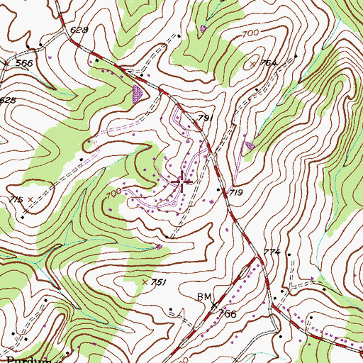 Topographic Map of Harmony Hall, MD