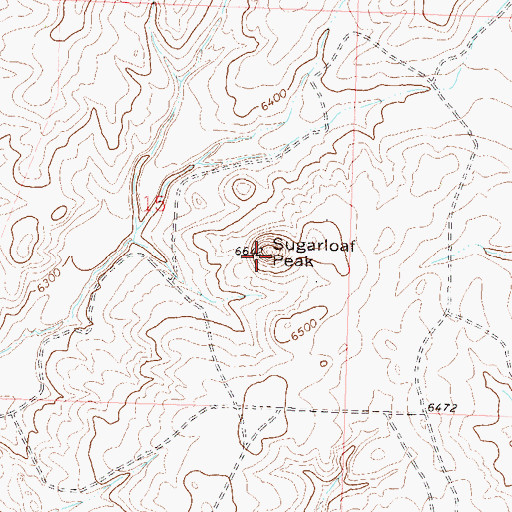 Topographic Map of Sugarloaf Peak, CO