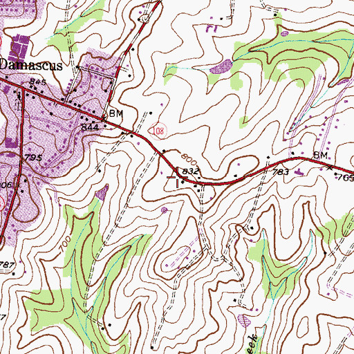 Topographic Map of Saint Paul Catholic Church, MD