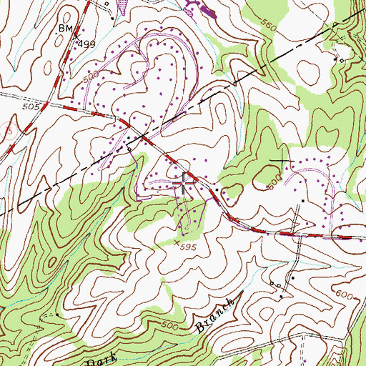 Topographic Map of Sugarloaf Vista, MD