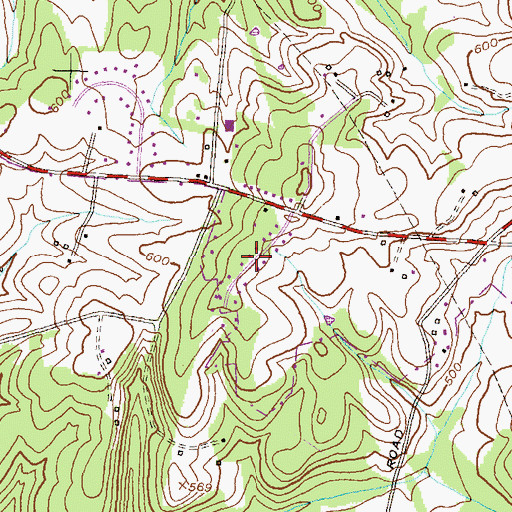 Topographic Map of The Ponderosa, MD