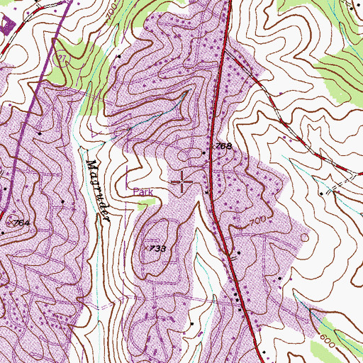 Topographic Map of Clearspring Elementary School, MD