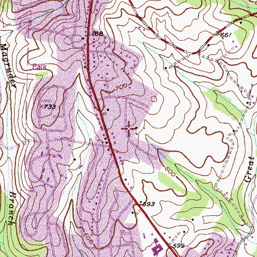 Topographic Map of Damascus Hill, MD