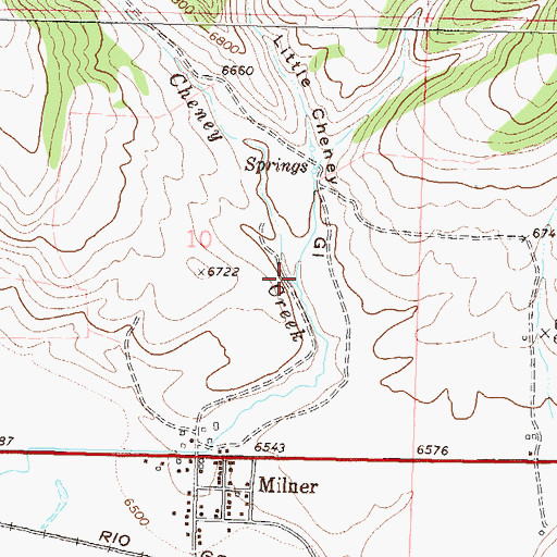 Topographic Map of Little Cheney Gulch, CO