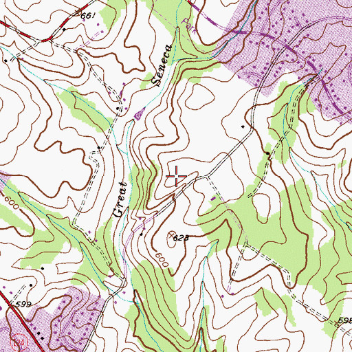 Topographic Map of Great Seneca Stream Valley Park Unit 9, MD