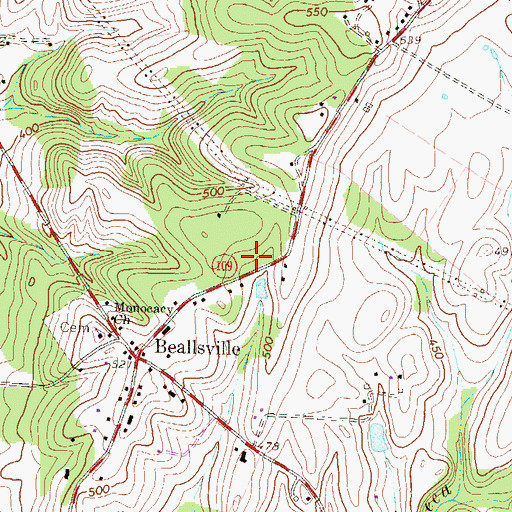 Topographic Map of Owens Park, MD