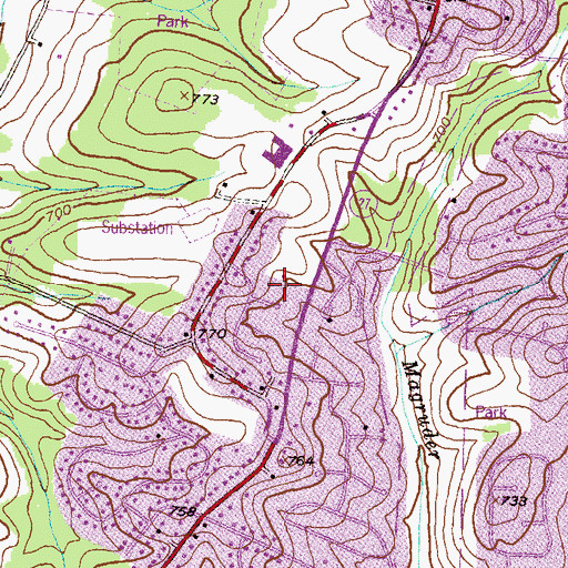 Topographic Map of Saint Annes Episcopal Church, MD