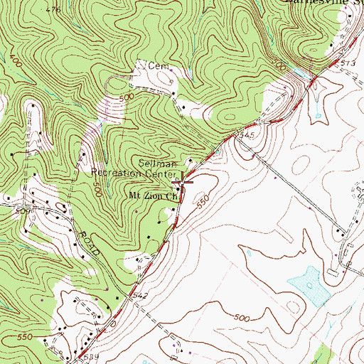 Topographic Map of Sellman School (historical), MD