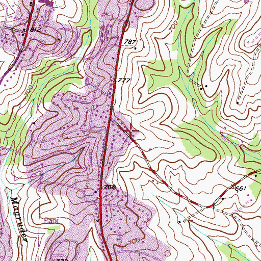 Topographic Map of Southview, MD