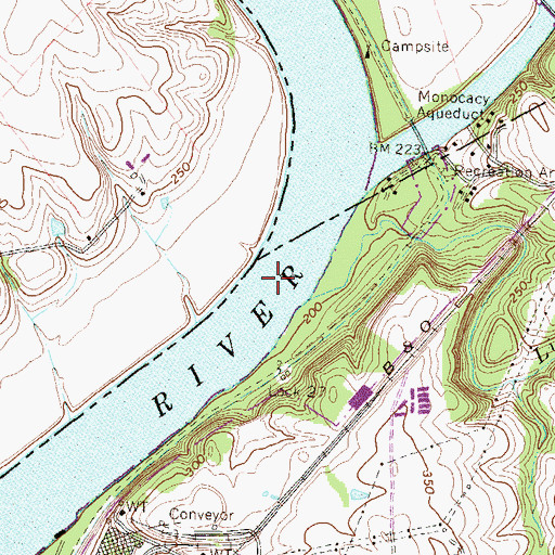 Topographic Map of Spinks Ferry (historical), MD