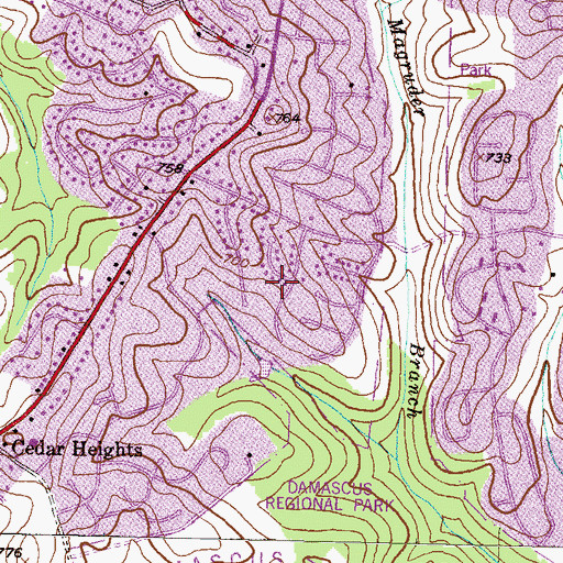 Topographic Map of Sweepstakes, MD