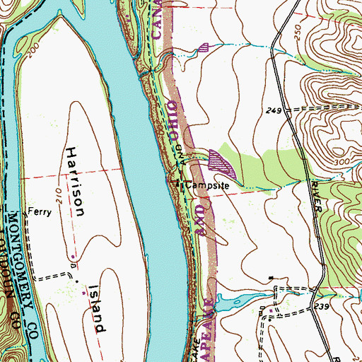 Topographic Map of Turtle Run Campground, MD