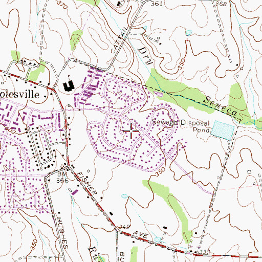 Topographic Map of Wesmond, MD