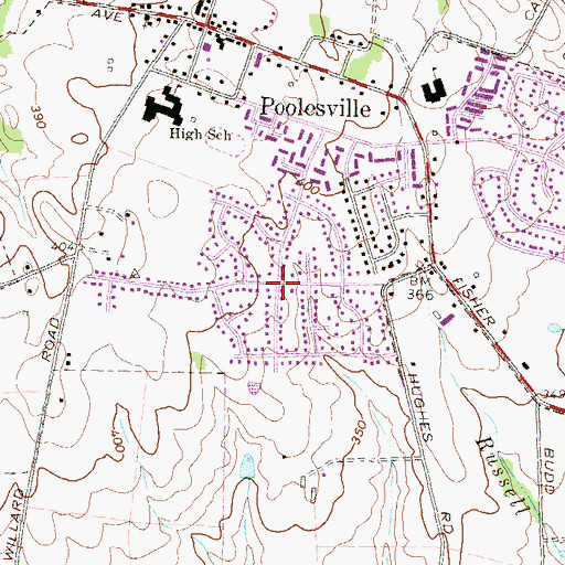 Topographic Map of Westerly, MD