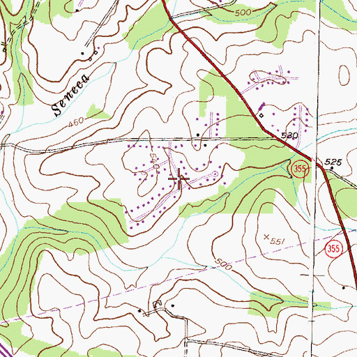 Topographic Map of Beau Monde Estates, MD