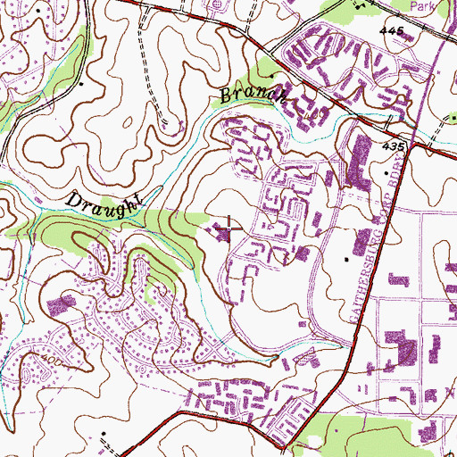 Topographic Map of Brown Station Elementary School, MD