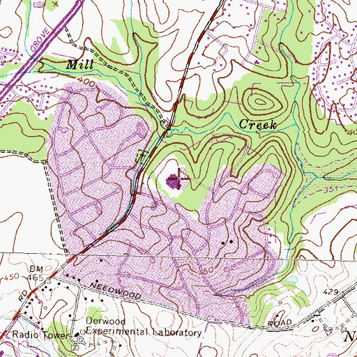 Topographic Map of Candlewood Elementary School, MD