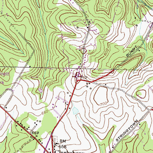 Topographic Map of Church of God, MD