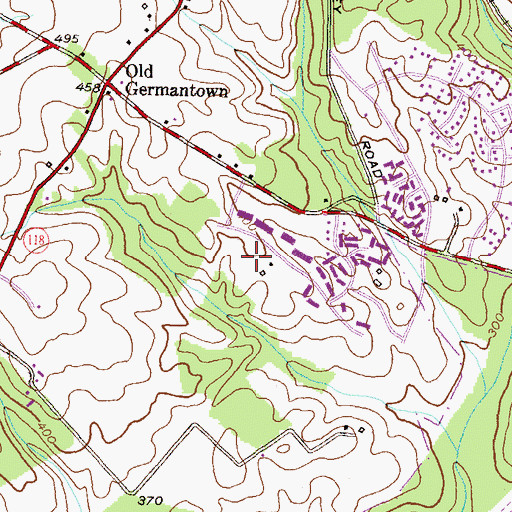 Topographic Map of Farmingdale Estates, MD