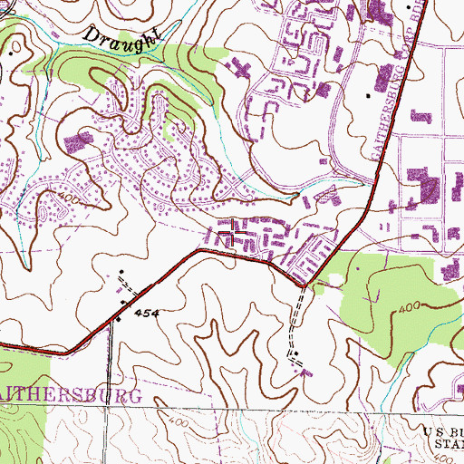 Topographic Map of Fernshire Farms, MD