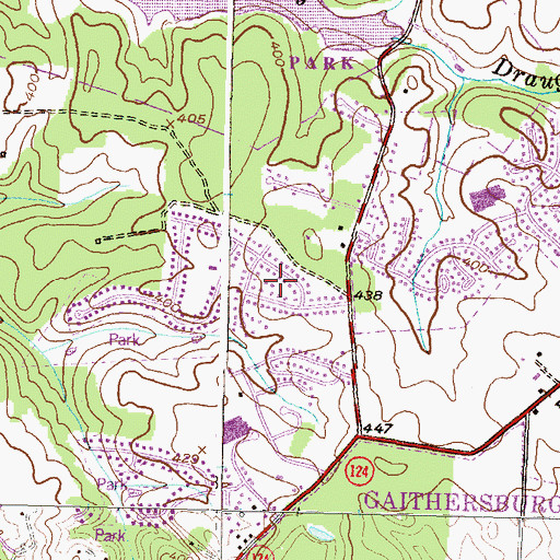 Topographic Map of Fernshire Woods, MD