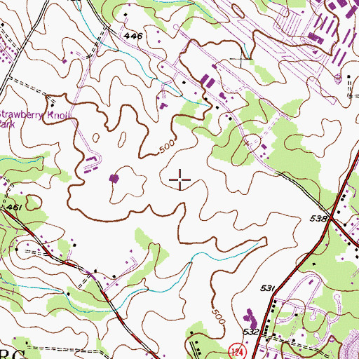 Topographic Map of Flower Hill Park, MD