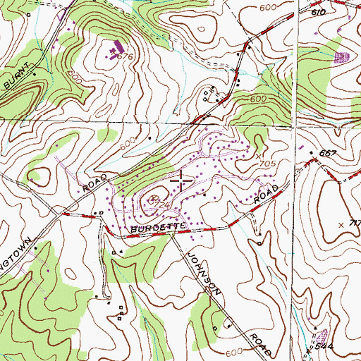 Topographic Map of Fountain View, MD