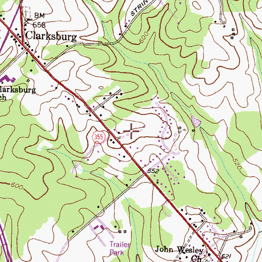 Topographic Map of Garnkirk Farms, MD