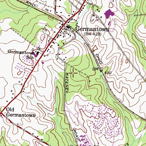 Topographic Map of Germantown View, MD