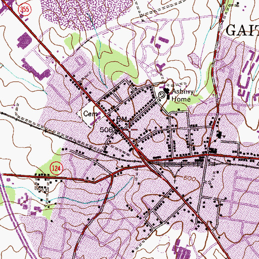 Topographic Map of Grace United Methodist Church, MD