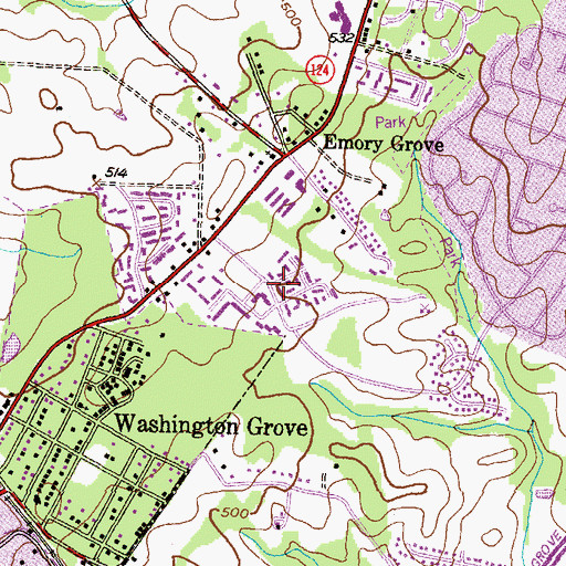 Topographic Map of Hamlet North, MD