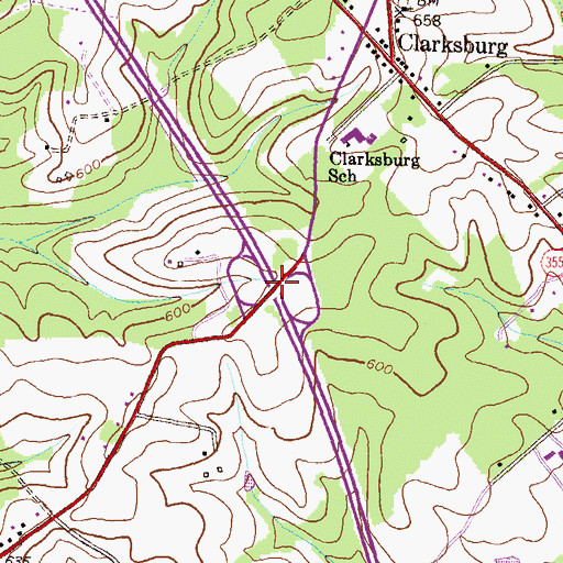 Topographic Map of Interchange 18, MD