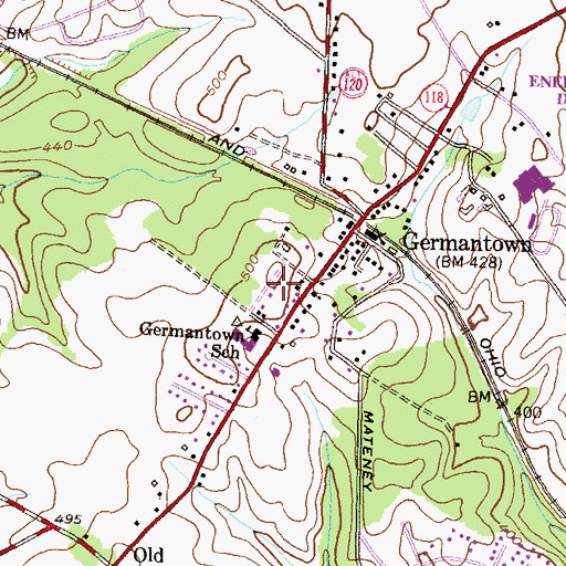 Topographic Map of Liberty Heights, MD