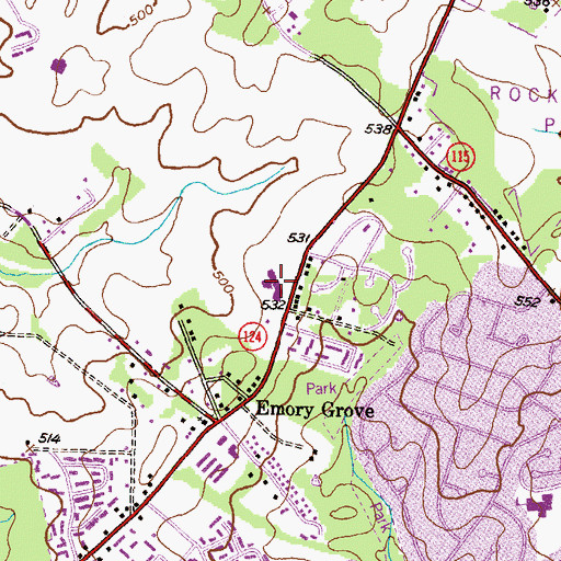 Topographic Map of Longview School, MD
