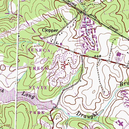Topographic Map of Parkridge, MD
