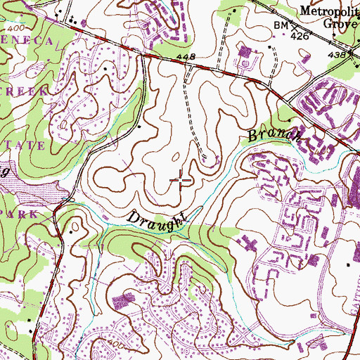 Topographic Map of Pleasant Run, MD