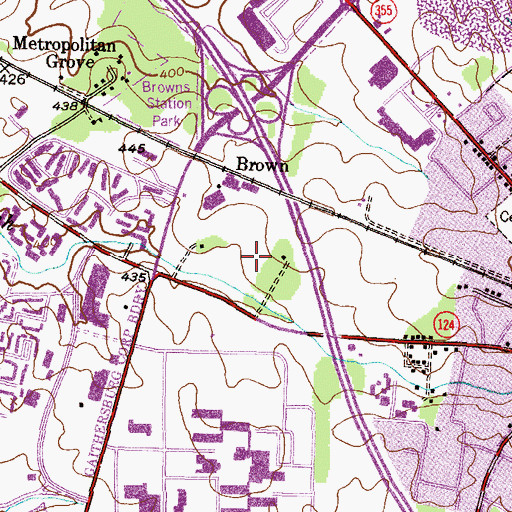 Topographic Map of Quince Tree Executive Center, MD