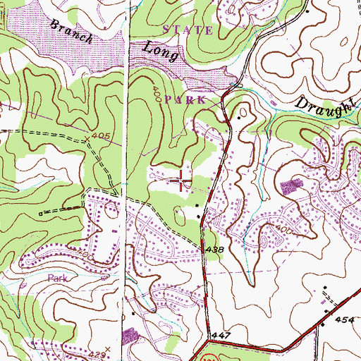 Topographic Map of Relda Square, MD