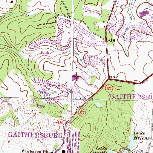 Topographic Map of Ridgeview Middle School, MD