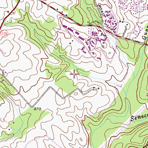 Topographic Map of South Gunners Branch Park, MD