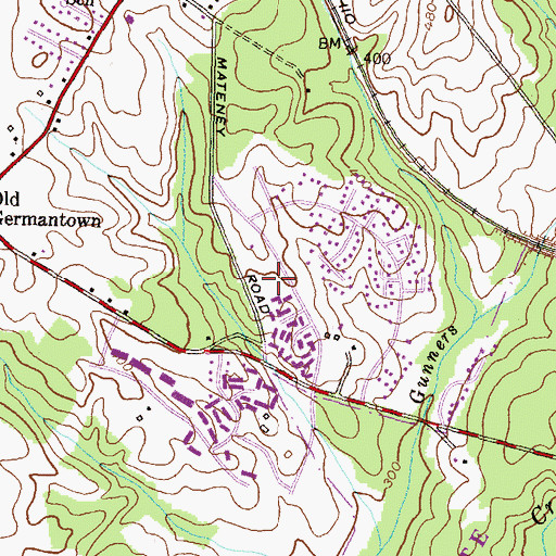 Topographic Map of Stoneridge, MD
