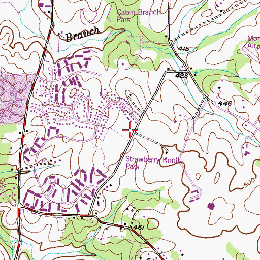 Topographic Map of Strawberry Knoll Elementary School, MD
