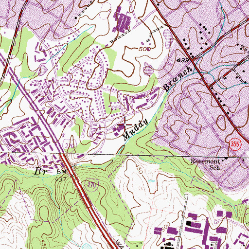 Topographic Map of Summit Hall Elementary School, MD