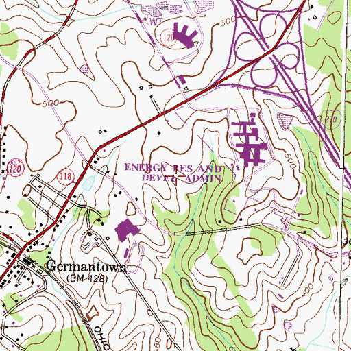 Topographic Map of The Colony, MD