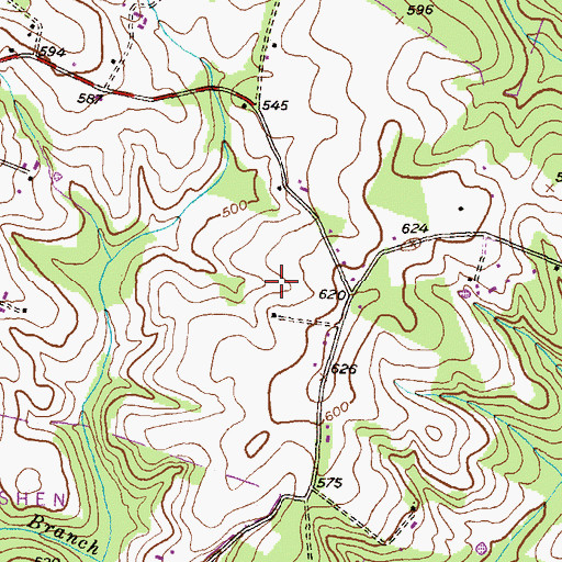 Topographic Map of Banner Country, MD